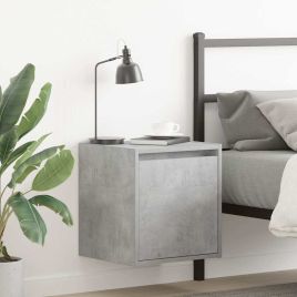 Wall-Mounted Bedside Cabinets 2 Pieces Concrete Grey 38x34x40 cm