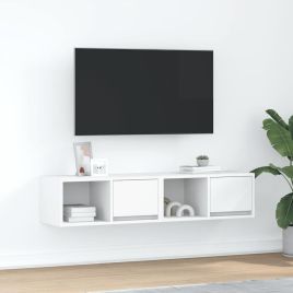 TV Cabinets 2 Pieces White 60x31x25.5 cm Engineered Wood
