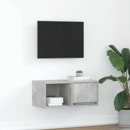 TV Cabinet Concrete Grey 60x31x25.5 cm Engineered Wood