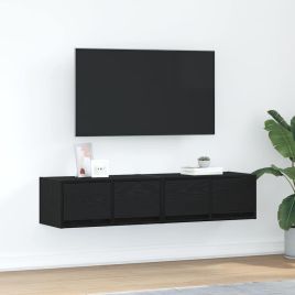 TV Cabinets 2 Pieces Black Oak 60x31x25.5 cm Engineered Wood