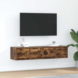TV Cabinets 2 Pieces Smoked Oak 60x31x25.5 cm Engineered Wood