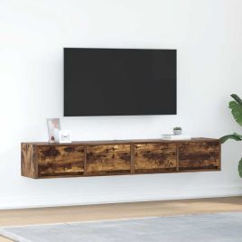 TV Cabinets 2 Pieces Smoked Oak 80x31x25.5 cm Engineered Wood