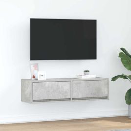 TV Cabinet Concrete Grey 100x31x25,5 cm Engineered Wood