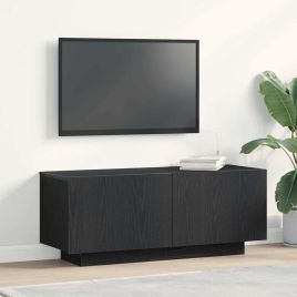 TV Stand Black Oak 100x35x40 cm Made of Engineered Wood