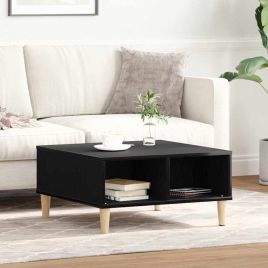 Black Oak Coffee Table - 60x60x30 cm, Made of Engineered Wood
