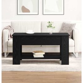 Black Oak Coffee Table - 101x49x52 cm Made from Engineered Wood