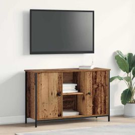 TV Cabinet Artisan Oak 101x35x65 cm Engineered Wood and Steel