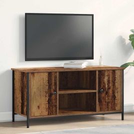 TV Cabinet Old Wood 100x40x50 cm Engineered Wood and Steel