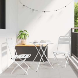 NALOFT Garden Folding Chair Folding 2 pcs 42x52 x82cm - White