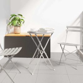 NALOFT Bistro Table Folding Dia 50x71 cm Powder-coated Steel - Beige