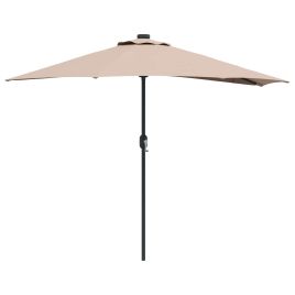 TAGLEN Garden Parasol Taupe 294x150x224 cm Polyester and Steel