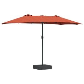 TAGLEN Garden Parasol Terracotta 385x209x244 cm Polyester