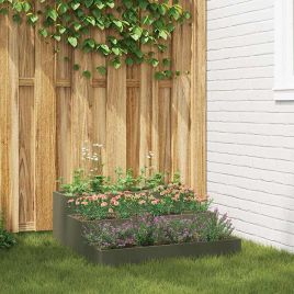 REHAL Garden Planter Olive 90x90x35 cm Cold-rolled Steel - Green