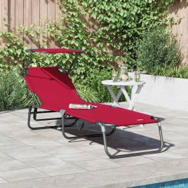NEAGLEN Folding Sun Lounger Folding 190x57x81 cm Oxford - Red