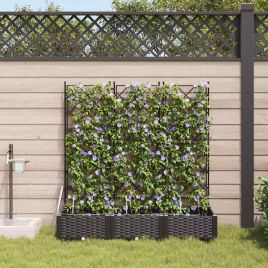LIHRIDG Garden Planter 3 pcs Steel - Black