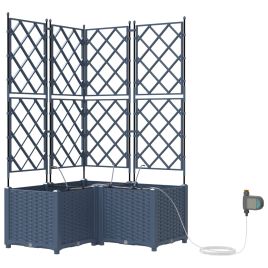 LIHRIDG Garden Planter 3 pcs 120x120x142 cm Steel - Grey