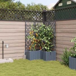 LIHRIDG Garden Planter 3 pcs LiGht Steel - Grey