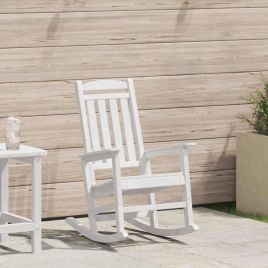 PAOFORD Garden Rocking Chair 92x70x108cm HDPE - White