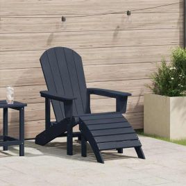PAOFORD Adirondack Chair Navy 82x74x92 cm HDPE - Blue