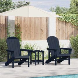 TITHAL Garden Chair 3 pcs Polyethylene - Navy