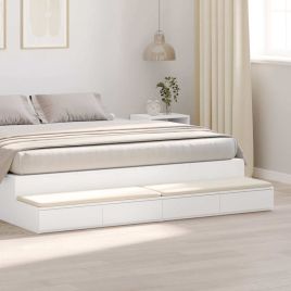 Bed Drawers White 200x36,5x16,5 cm Engineered Wood