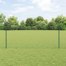 Fence Posts 44 pcs U-Channel Green 140 cm Steel