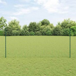 Euro Fence with 5 U Posts Green 1.4x10 m Steel