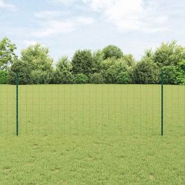 Garden Fence Set Set of 2 Green PVC coated steel 10 x 1 m