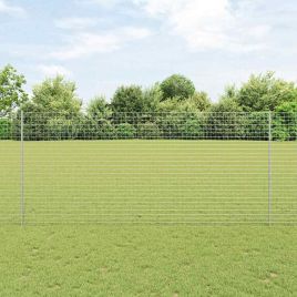 Euro Fence with 10 U Posts Silver 1,4x10 m Steel