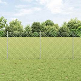 Garden Fence Set Set of 2 Galvanised steel 25 x 1 m Durable
