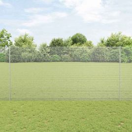 Welded Wire Fence with 10 U Posts Silver 1.6x10 m Steel