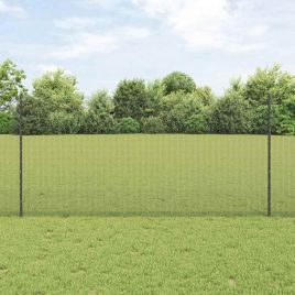 Welded Wire Fence with 44 U Posts Grey 1.2x50 m Steel