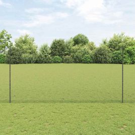 Garden Fence Set Set of 2 Grey Steel 1.5m wide, 25m long