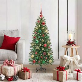 COZLYN Artificial Christmas Tree with 150 LEDs Green 120 cm PE and PVC
