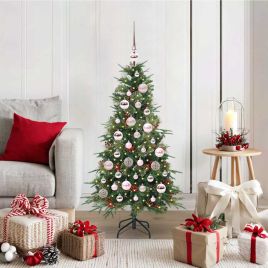 COZLYN Artificial Hinged Christmas Tree Green 120 cm PE and PVC