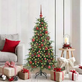 ELMIX Artificial Hinged Christmas Tree Green 150 cm PE and PVC