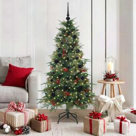 ELMIX Artificial Hinged Christmas Tree Green 150 cm PE and PVC