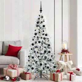 ELMIX Artificial Hinged Christmas Tree Green 180 cm PE and PVC