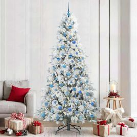 COZZIN Artificial Hinged Christmas Tree Green 240 cm PE and PVC