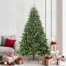 COZZIN Artificial Christmas Tree with 300 LEDs Green 210 cm PE and PVC