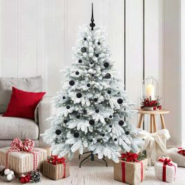 EMBERA Artificial Christmas Tree with 150 LEDs Green 150 cm PE and PVC