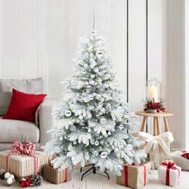 EMBERA Artificial Christmas Tree with 150 LEDs Green 150 cm PE and PVC