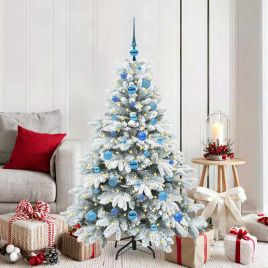 EMBERA Artificial Christmas Tree with 150 LEDs Green 150 cm PE and PVC