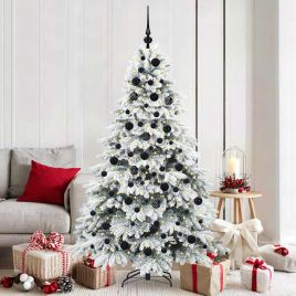 EMBERA Artificial Christmas Tree with 300 LEDs Green 180 cm PE and PVC