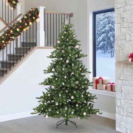 EMBERA Artificial Hinged Christmas Tree with 300 LEDs 240 cm PVC