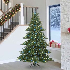 EMBERA Artificial Hinged Christmas Tree with 300 LEDs 240 cm PVC