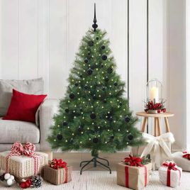 ELSERA Artificial Christmas Tree with 150 LEDs Green 150 cm PE and PVC