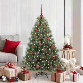 FIRILO Artificial Christmas Tree with 150 LEDs Green 150 cm PE and PVC