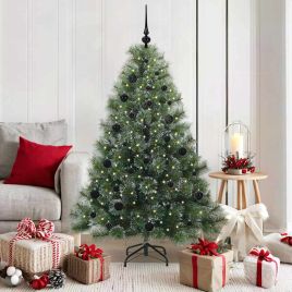 FIRILO Artificial Christmas Tree with 150 LEDs Green 150 cm PE and PVC