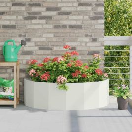 CLSRIDG Planter 120x60x35 cm Steel - White